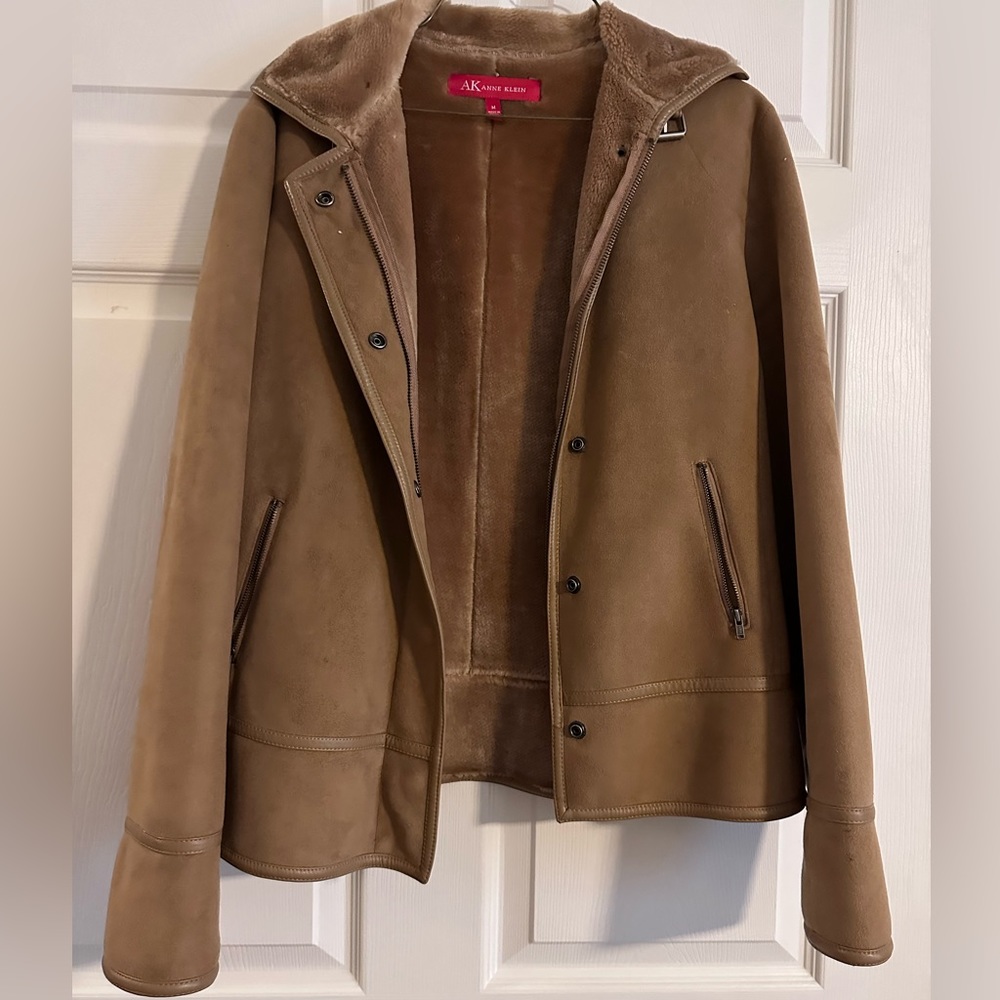 Anne Klein Furry Suede Jacket